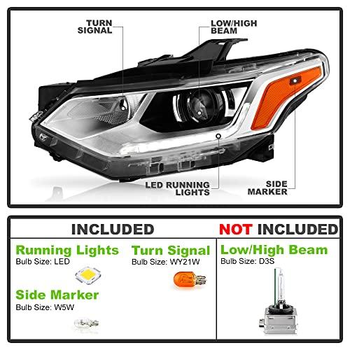 【並行輸入品】ACANII   [HID/キセノンモデル] 2018 2020 Chevy Traverse LED DRLプロジェクターヘッドの画像