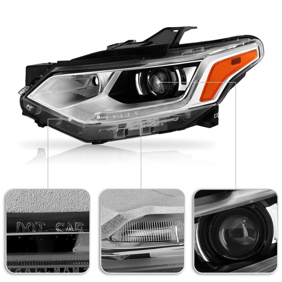 【並行輸入品】ACANII   [HID/キセノンモデル] 2018 2020 Chevy Traverse LED DRLプロジェクターヘッドの画像