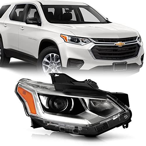 ACANII   [HID/キセノンモデル] 2018 2020 シボレー トラバース LED DRL プロジェクター ヘッドライ 並行輸入品の画像