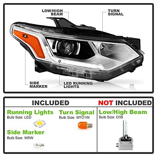 ACANII   [HID/キセノンモデル] 2018 2020 シボレー トラバース LED DRL プロジェクター ヘッドライ 並行輸入品の画像