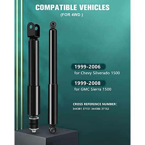 ストラット AUTOMUTO ショックアブソーバー 4個 1999 2006年式シボレーシルバラード1500、1999 2008用 並行輸入品の画像