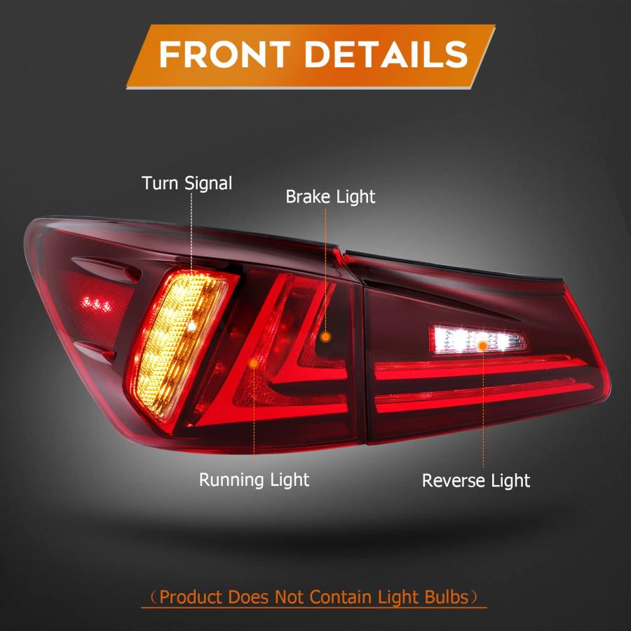 LBRST LEDテールライトアセンブリ レクサス IS F 2008 2012 レクサス IS250 2006 2012用 レク 並行輸入品の画像