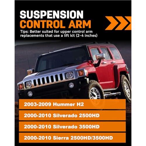 2 4インチリフト用リッチアーフロントアッパーコントロールアーム 2000 2010 2500 HD 3500 HD用 2 4" 並行輸入品_4