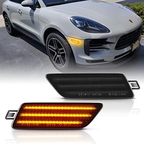 POPMOTORZ ポルシェ 流れて光るサイドマーカーランプファイバーLED シーケンシャル フェンダー フロントサイドマーカー  並行輸入品の画像