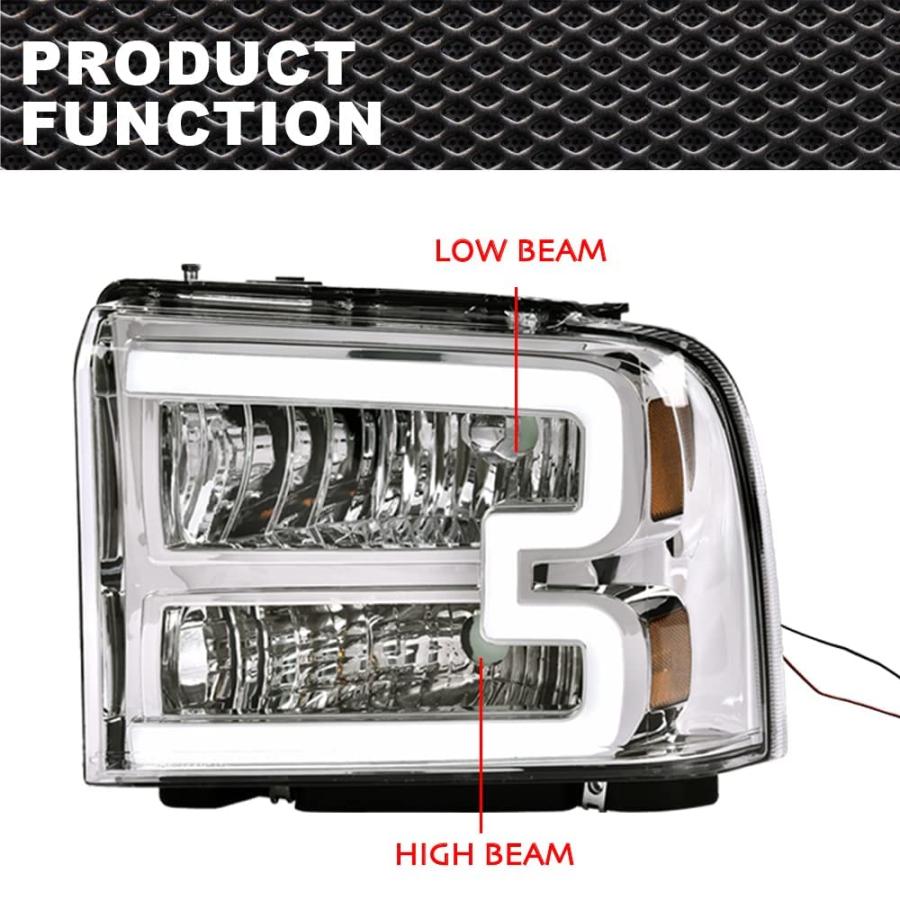 G PLUS LED DRLヘッドライト 2005 2006 2007 フォード F250 F350 F450 F550 スーパー 並行輸入品の画像