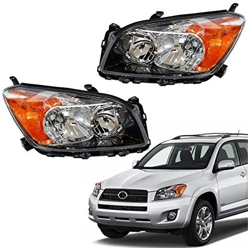 labwork 2009 2012 トヨタ Rav4 ブラック プロジェクターヘッドライトアセンブリ ペア 左側+右側 (助手席\u0026 並行輸入品_1