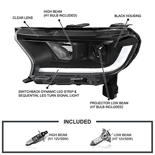 【並行輸入品】 Spec D Tuning Black Sequential Projector Headlights Compatible wの画像
