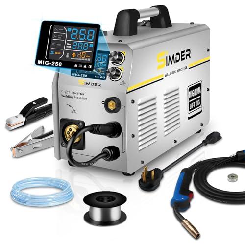 SSIMDER MIG Welder 250フラックスMIG/ソリッドMIG/リフトTIG