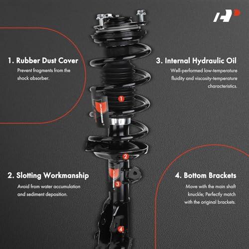 A Premium Front Pair (2) Complete Strut & Coil Spring Assembly C 並行輸入品の画像