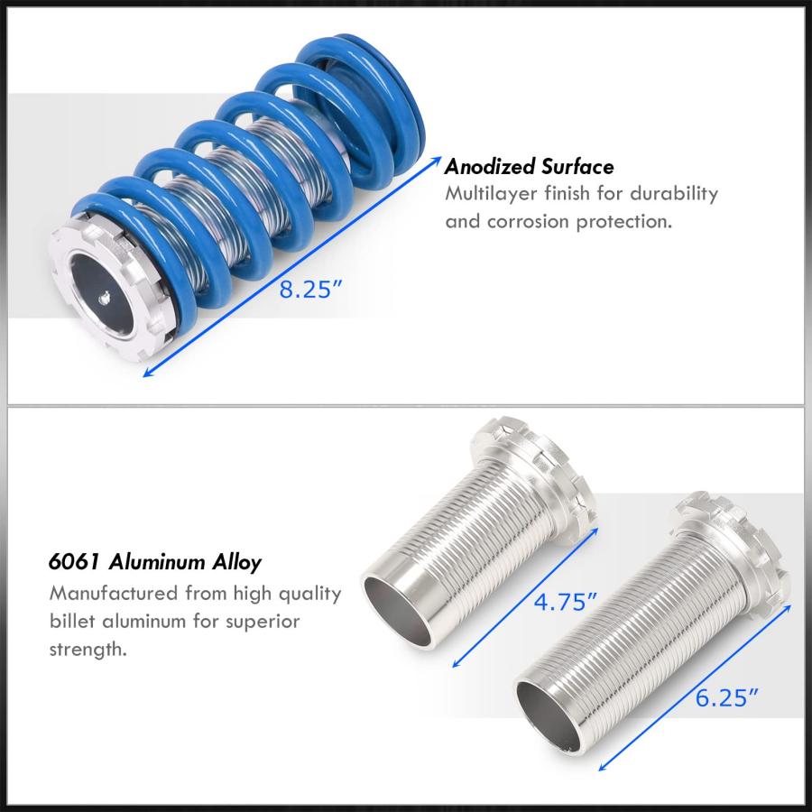 AJP Distributors Adjustable Suspension Lowering Springs Coilover 並行輸入品の画像