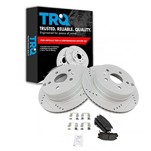 TRQ Rear Performance Brake Pad \u0026 Rotor Kit Brake Pads Brake Roto 並行輸入品の画像