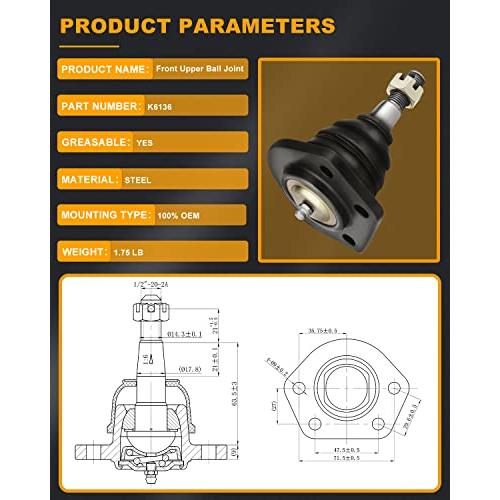 SOSOPART 10pc Set Front Suspension Kit Inner Outer Tie Rod End L 並行輸入品_4