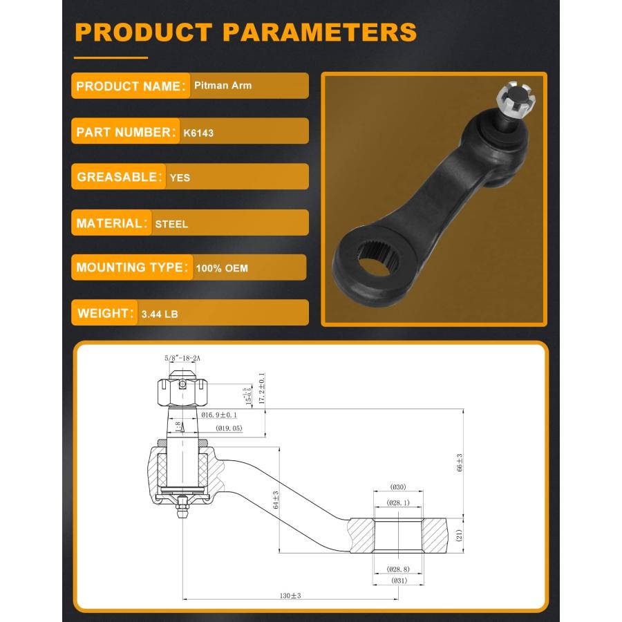 SOSOPART 10pc Set Front Suspension Kit Inner Outer Tie Rod End L 並行輸入品_6