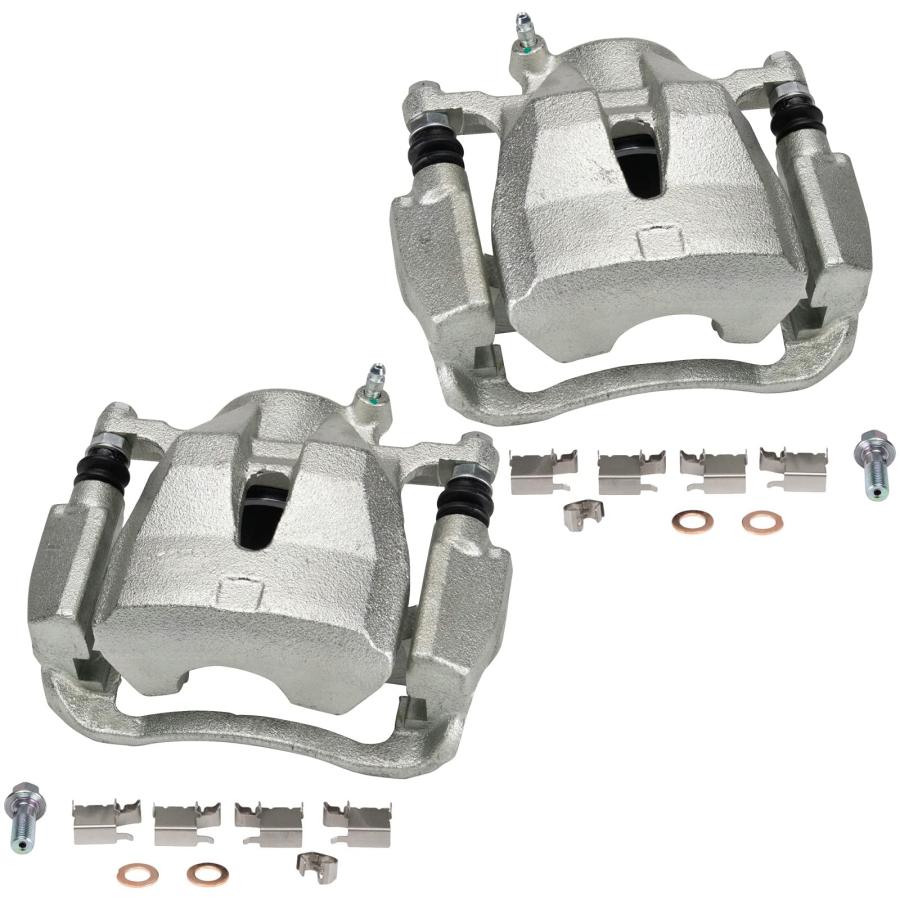 TRQ フロントブレーキキャリパーセット 09 10 ポンティアック 11 16 サイオン 06 18 トヨタに適合 TRQ Fr 並行輸入品の画像