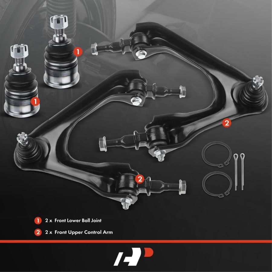 A Premium Set of 4, Front Upper Control Arm, Lower Ball Joint, C 並行輸入品の画像
