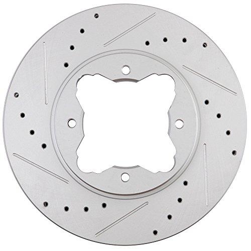 AUTOMUTO Front Rotors Drilled Slotted Discs Brake Rotor fit For 並行輸入品