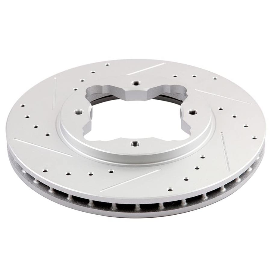 AUTOMUTO Front Rotors Drilled Slotted Discs Brake Rotor fit For 並行輸入品