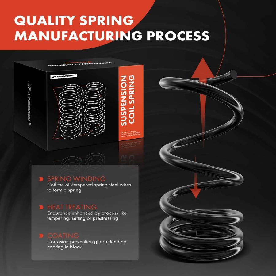 A Premium 2Pcs Front Suspension Coil Spring Set Compatible with  並行輸入品の画像