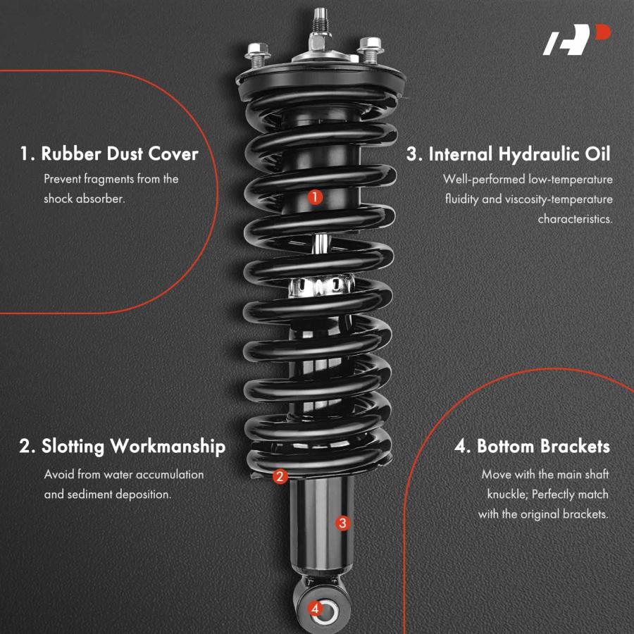A Premium 2PCS Front Strut Shock Assembly w/Coil Spring [RWD] Co 並行輸入品の画像
