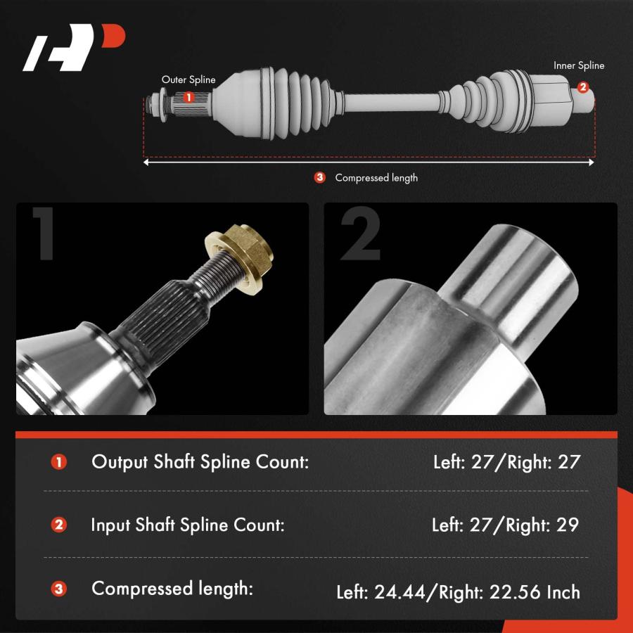 【並行輸入品】A Premium (2) フロントアクスルシャフトアセンブリ Jeep Liberty 2002 2003 2004 2005の画像