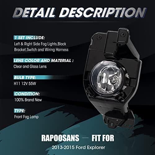 RAPOOSANS ドライビングフォグライトランプ 組み立てキット 2013 2014 2015 フォード エクスプローラー フォ 並行輸入品の画像