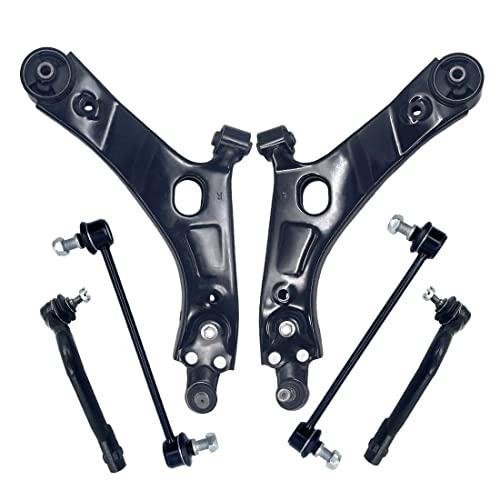 【並行輸入品】サスペンションキットコントロールアーム6個 ボールジョイント付き 外側タイロッド スウェイバーエンドリンク 交換用 2010 13