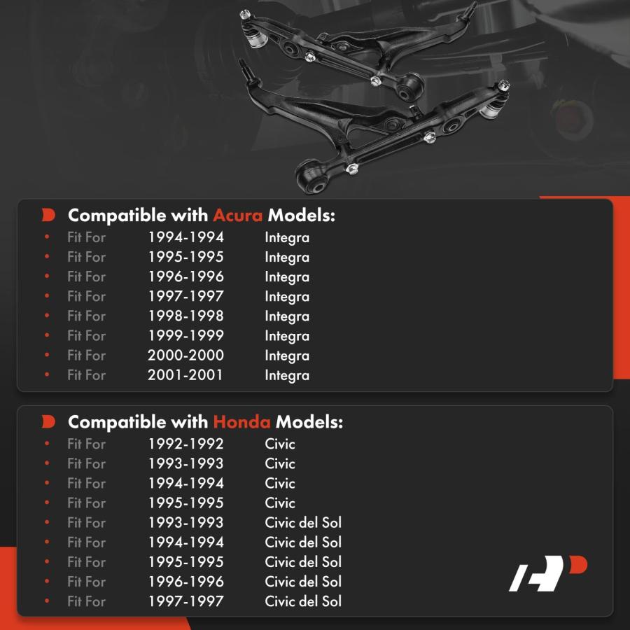 A Premium 2 x Front Lower Control Arm, with Bushing, Compatible  並行輸入品の画像