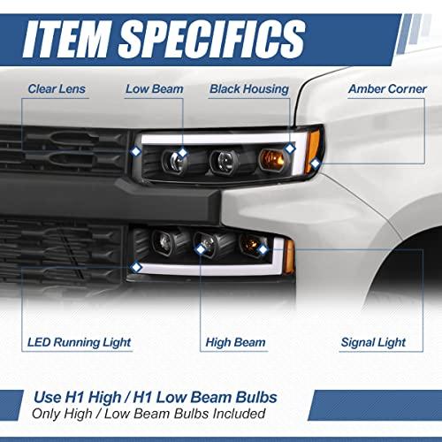 Auto Dynasty LED DRL Projector Headlights Assembly Compatible wi 並行輸入品_4