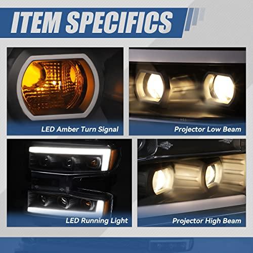 Auto Dynasty LED DRL Projector Headlights Assembly Compatible wi 並行輸入品_7