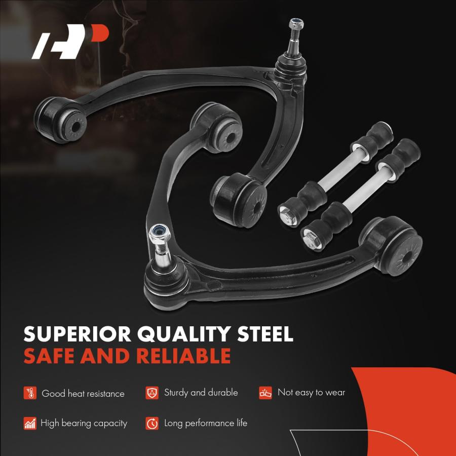 A Premium Set of 6, Front Upper Control Arm, Sway Bar Link, Lowe 並行輸入品の画像