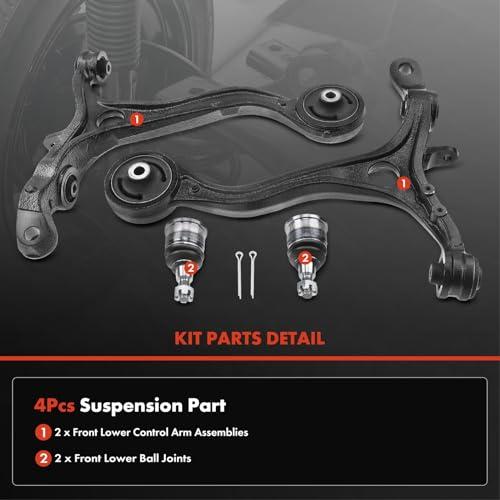 A Premium Set of 4, Lower Control Arm, Lower Ball Joint Compatib 並行輸入品の画像