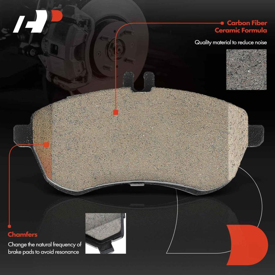 A Premium Front Ceramic Disc Brake Pads Set Compatible with Sele 並行輸入品_6