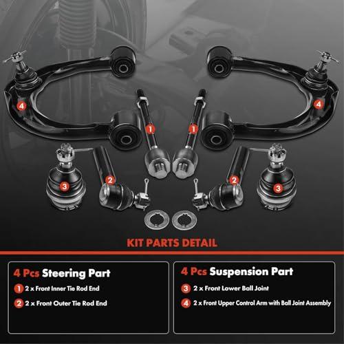 A Premium Set of 8， Front Upper Control Arm， Lower Ball Joint， I 並行輸入品_7