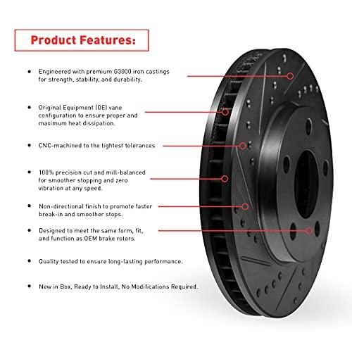 【並行輸入品】 Dynamic Friction Company Front Brake Rotors Drilled and Slottedの画像