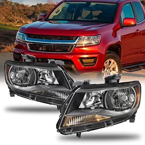 AKKON   Fits 2015 2022 Chevy Colorado Pickup [Halogen Type] Blac 並行輸入品の画像