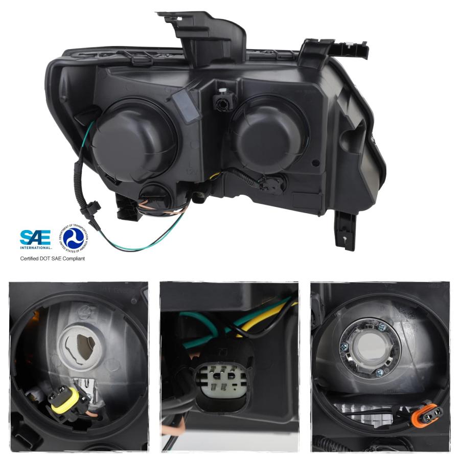 AKKON   Fits 2015 2022 Chevy Colorado Pickup [Halogen Type] Blac 並行輸入品の画像