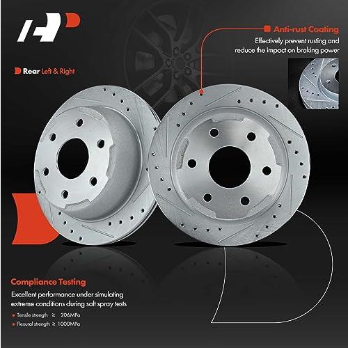 【並行輸入品】 A Premium 12.80 inch (325mm) Rear Drilled and Slotted Disc Brakeの画像