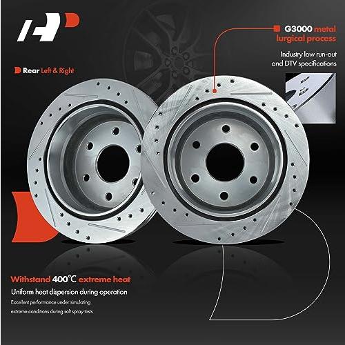 【並行輸入品】 A Premium 12.80 inch (325mm) Rear Drilled and Slotted Disc Brakeの画像