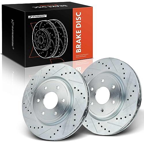【並行輸入品】A Premium 11.65インチ (295.8mm) フロントドリルおよびスロット付きディスクブレーキローター 日産とスズキの_1