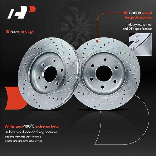 【並行輸入品】A Premium 11.65インチ (295.8mm) フロントドリルおよびスロット付きディスクブレーキローター 日産とスズキの_7