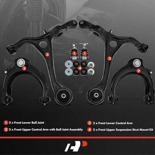 A Premium Set of 8, Front Upper Lower Control Arm, Lower Ball Jo 並行輸入品の画像