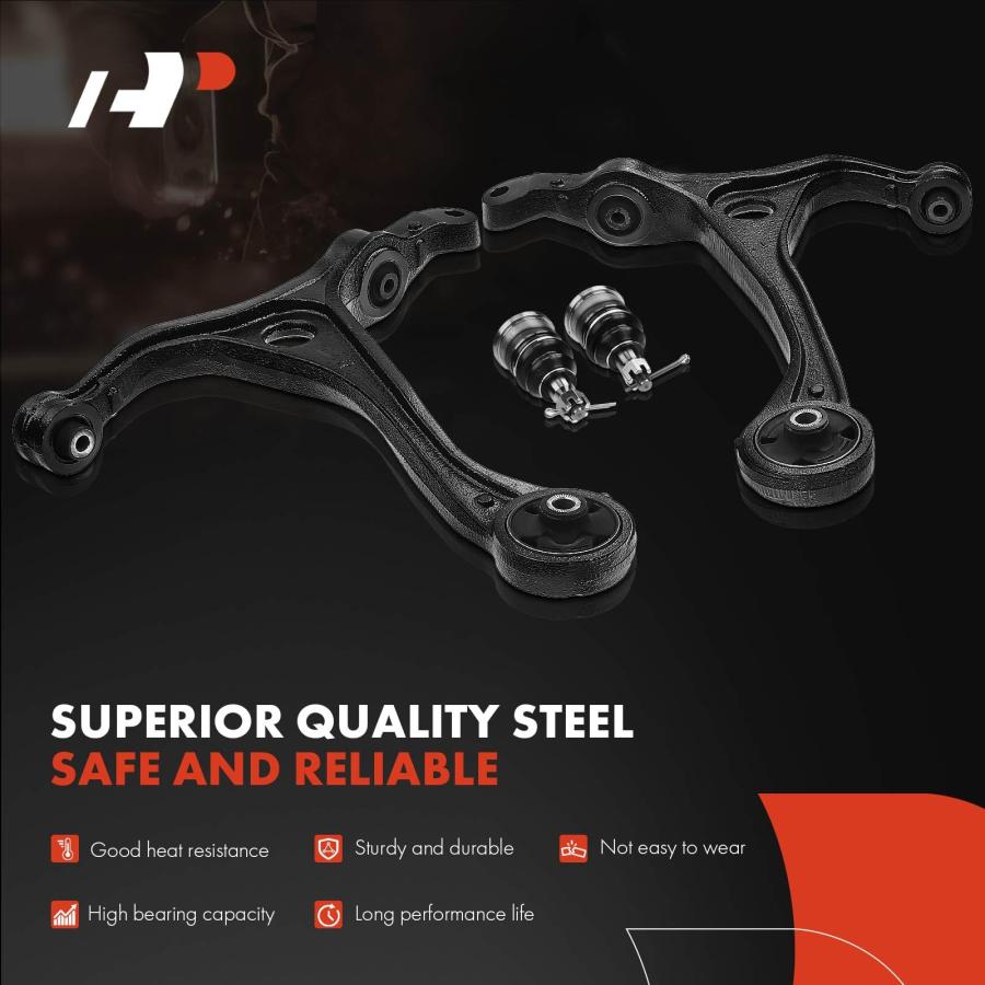 A Premium Set of 8, Front Upper Lower Control Arm, Lower Ball Jo 並行輸入品の画像