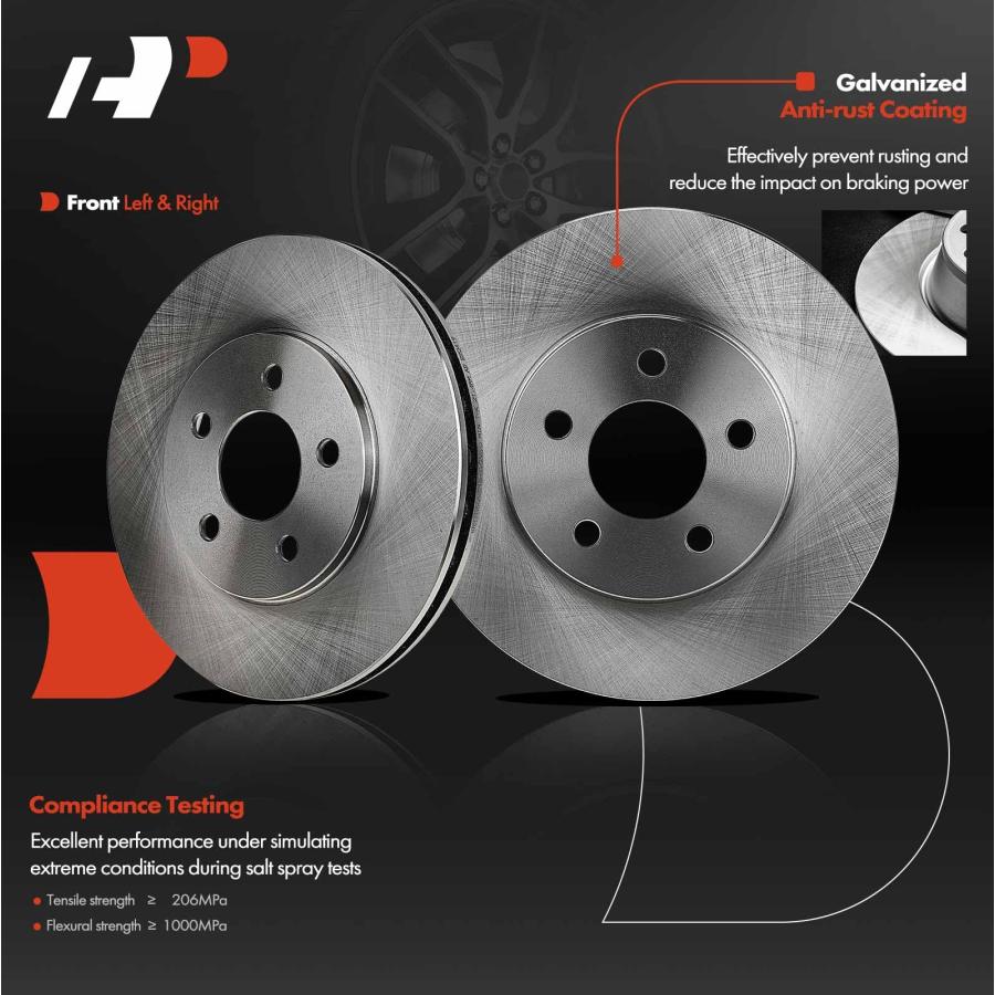 A Premium 10.24インチ (260mm) フロントベント付きディスクブレーキローター Select Dodge、Ply 並行輸入品の画像