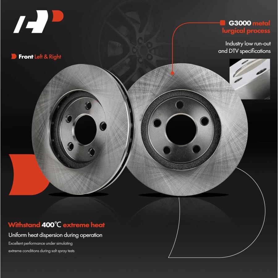 A Premium 10.24インチ (260mm) フロントベント付きディスクブレーキローター Select Dodge、Ply 並行輸入品の画像