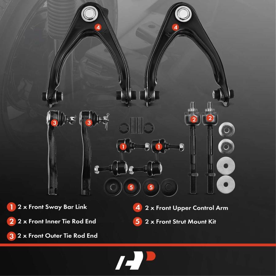 A Premium Set of 10, Front Upper Control Arm, Sway Bar Link, Inn 並行輸入品の画像