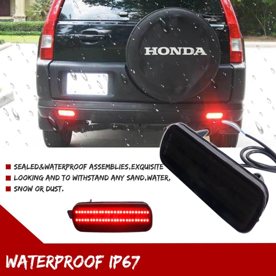 GTINTHEBOX 2002 2003 2004 ホンダ CR V LED リアフォグバンパーリフレクター ブレーキテールライト 並行輸入品_6