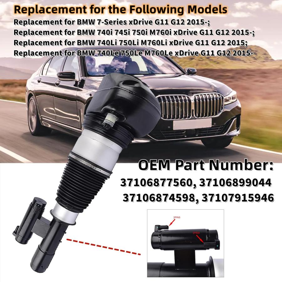 【並行輸入品】 Vahaha Front Right Air Suspension Strut w/EDC Replacement for BM_3