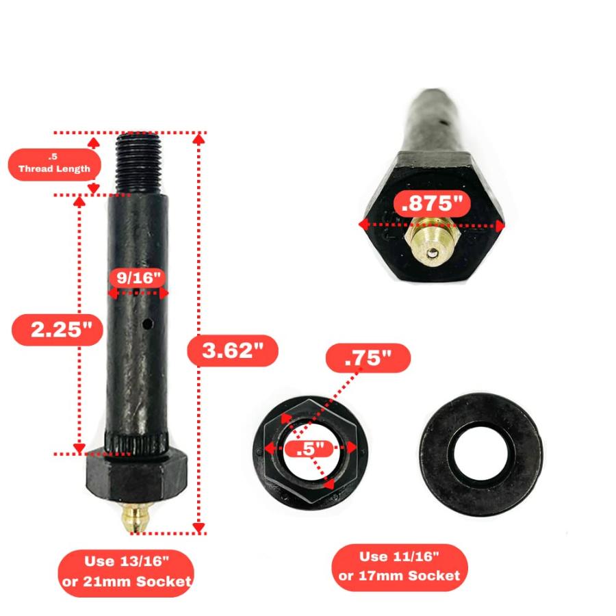 Southwest Wheel グリース可能なタンデムトレーラー車軸ハンガーキット ダブルアイスプリング用 (5.2K車軸) SO 並行輸入品_3