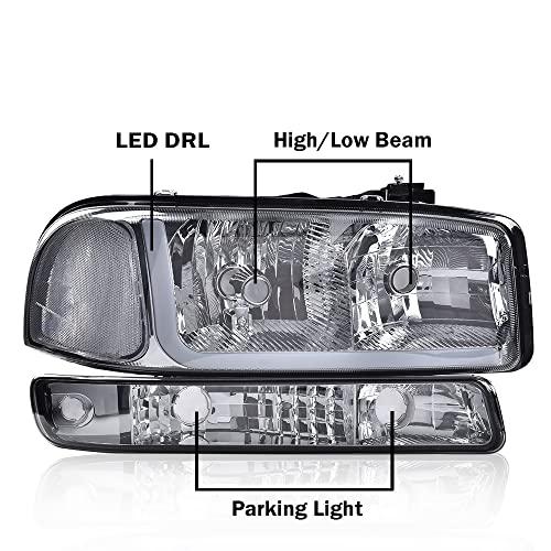 G PLUS LED DRLヘッドライト 1999 2007 GMC Sierra 1500/2001 2007 GMC Sier 並行輸入品の画像