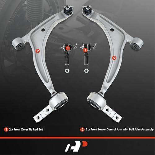 A Premium Set of 4, Front Lower Control Arm, Outer Tie Rod End,  並行輸入品の画像